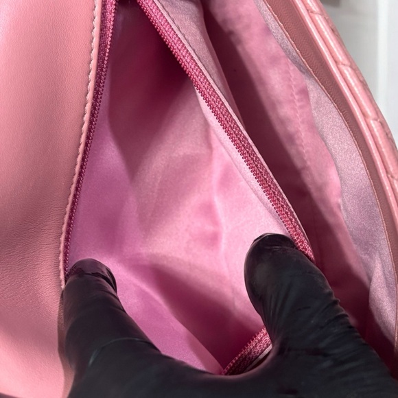 Pink CHANEL Chevron Crossing Flap Bag - Picture 10 of 12